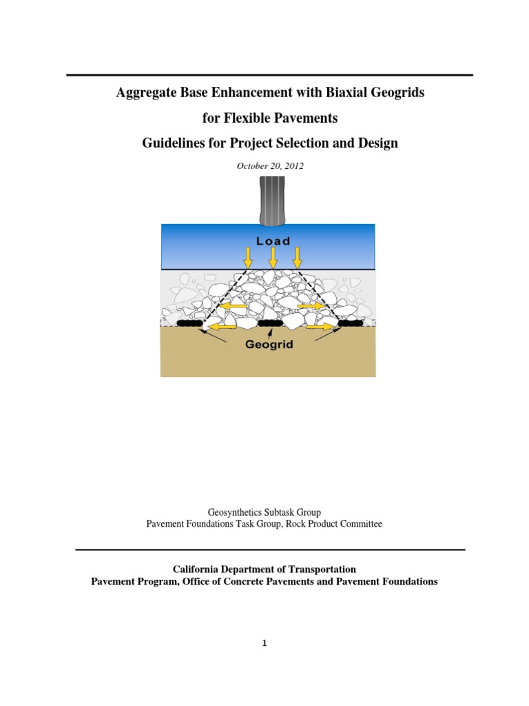 Biaxial Geogrid Guidelines for Pavements | PDF | Road Surface | Filtration
