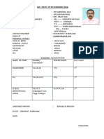 Bio Data of Subhendu