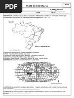 TESTE DE GEOGRAFIA