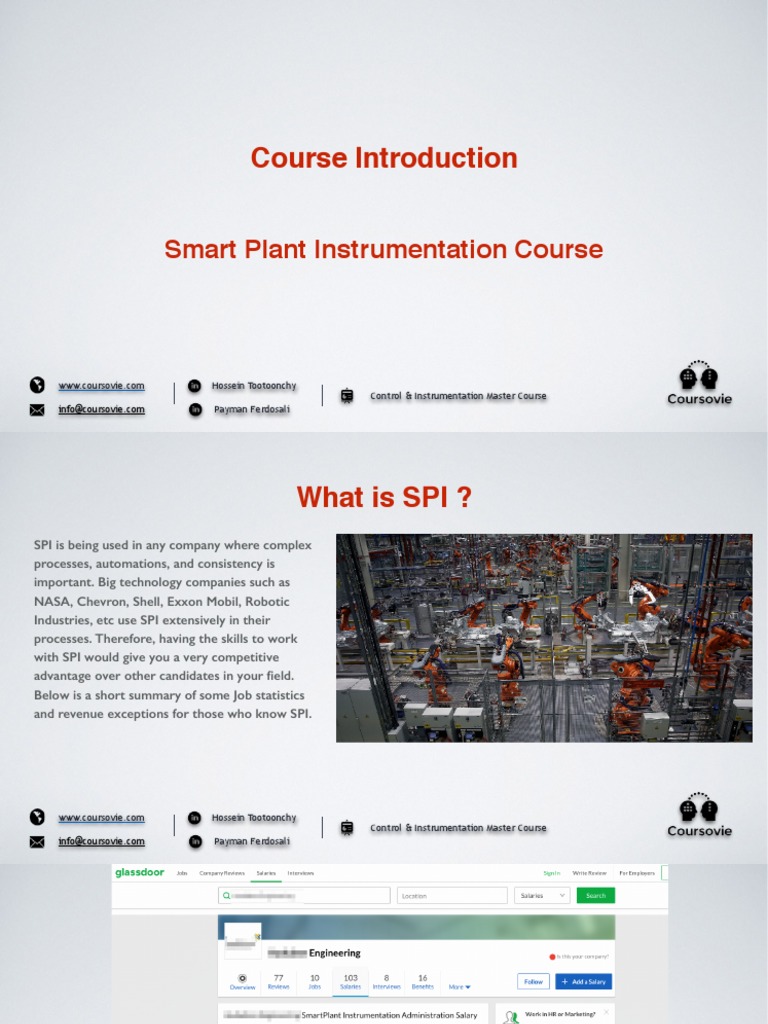 Smart Plant Instrumentation Course Overview | PDF | Instrumentation ...