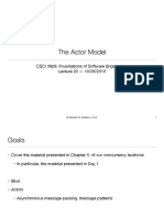 The Actor Model: CSCI 5828: Foundations of Software Engineering Lecture 20 - 10/29/2015