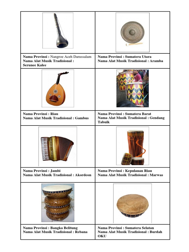 Gambar Alat Musik Tradisional Kepulauan Riau - Berbagai Alat
