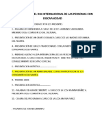 Programa Por El Dia Internacional de Las Personas Con Discapacidad