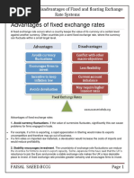 Advantages of Fixed Exchange Rates