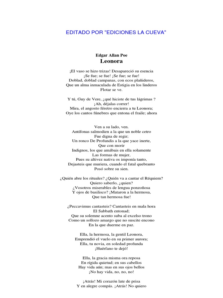 Poe Edgar Allan Leonora PDF PDF