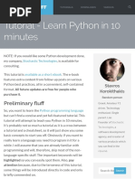 Learn Python in 10 Minutes - Stavros' Stuff