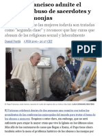 El Papa Francisco admite el histórico abuso de sacerdotes y obispos a monjas | Sociedad | EL PAÍS