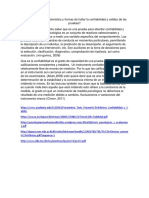 Cuáles Son Las Característica y Formas de Hallar La Confiabilidad y Validez de Las Pruebas