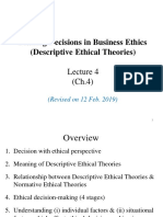 Descriptive Ethical Theories in Business Decision Making