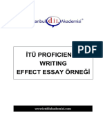 İtü Proficiency Writing Effect Essay Örneği