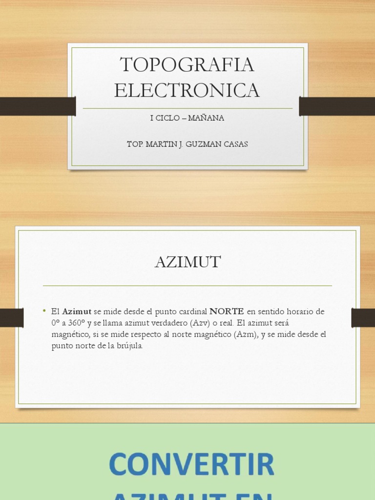 Azimut y Rumbo en Topografía | PDF