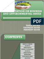 A Presentation On Business and Environmental Issues: BY: Tania Arora Tanmeet Kour Parmeet Kour