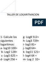 Taller de Logaritmacion PDF