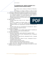 Normas para La Matricula 20150423 PDF