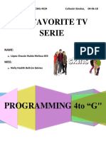 My Favorite TV Serie: Programming 4to "G"