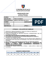 2015 - 2a - 1 - Físico-Química