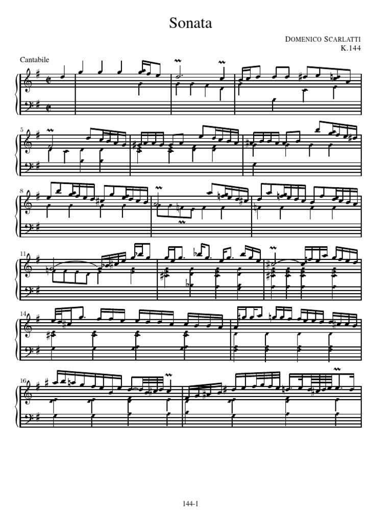 Sonata D S K 144 Cantabile Business Law Intellectual Works