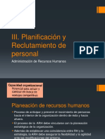 III. Planeación y Reclutamiento de Personal-A