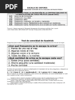 Cuestionario ICIQ-SF de Incontinencia Urinaria | PDF