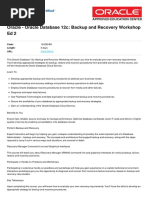 Oracle Database 12c Backup and Recovery Workshop Ed 2