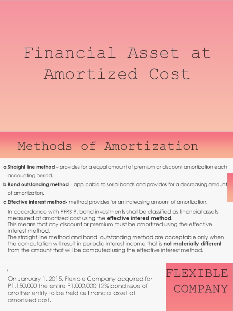 Financial Asset at Amortized Cost | Download Free PDF | Historical Cost ...