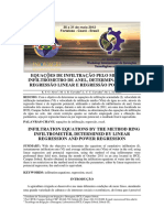 Alves Et Al., Equações de Infiltração Pelo Método Do Infiltrômetro de Anel, Determinadas Por Regressão Linear E Regressão Potencial PDF