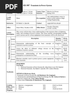 Lecture #1A Course Out Lines of Electrical Transients EE507 - TPS