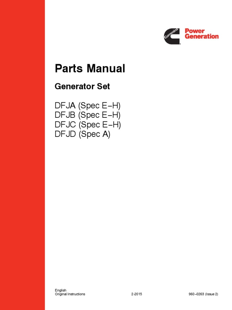 DF Series Generator Parts Manual | PDF | Cummins | Switch