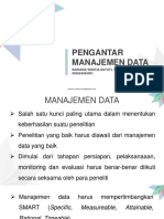 Manajemen Data untuk Penelitian