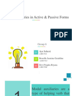 Modal Auxiliaries in Active & Passive Forms