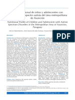 Perfil Nutricional de Niños y Adolescentes Con Trastornos Del Espectro Autista Del Área Metropolitana de Asunción