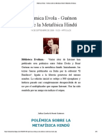 Polémica Evola - Guénon sobre la Metafísica Hindú | Biblioteca Evoliana.pdf
