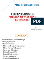 Presentation On: "Design of Machine Elements"