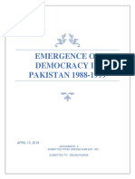 Emergence of Democracy in Pakistan 1988-1999