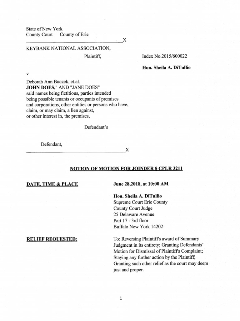 Motion Dismiss and Notice Hearing PDF PDF