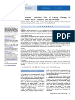 Randomized Controlled Trial of Family Therapy in Advanced Cancer Continued Into Bereavement