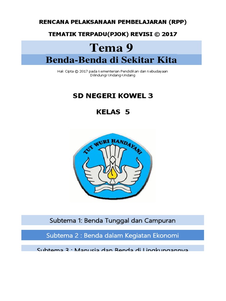 Tema 9 Kelas 5 Revisi 2017 - Guru Ilmu Sosial