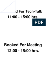 Schedule blocked for tech and meeting times