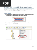 Convert A Mill Post To A Router X9 MasterCam