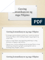 Gawing Komunikasyon NG Mga Pilipino