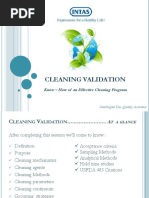 Cleaning Validation: Know - How of An Effective Cleaning Program