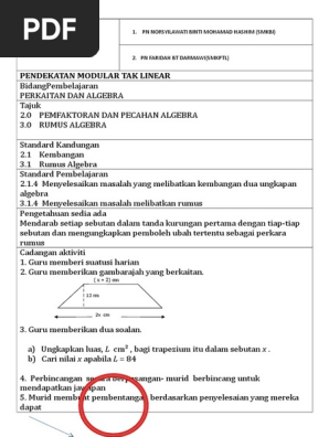 Pemfaktoran Rumus Algebra Pdf