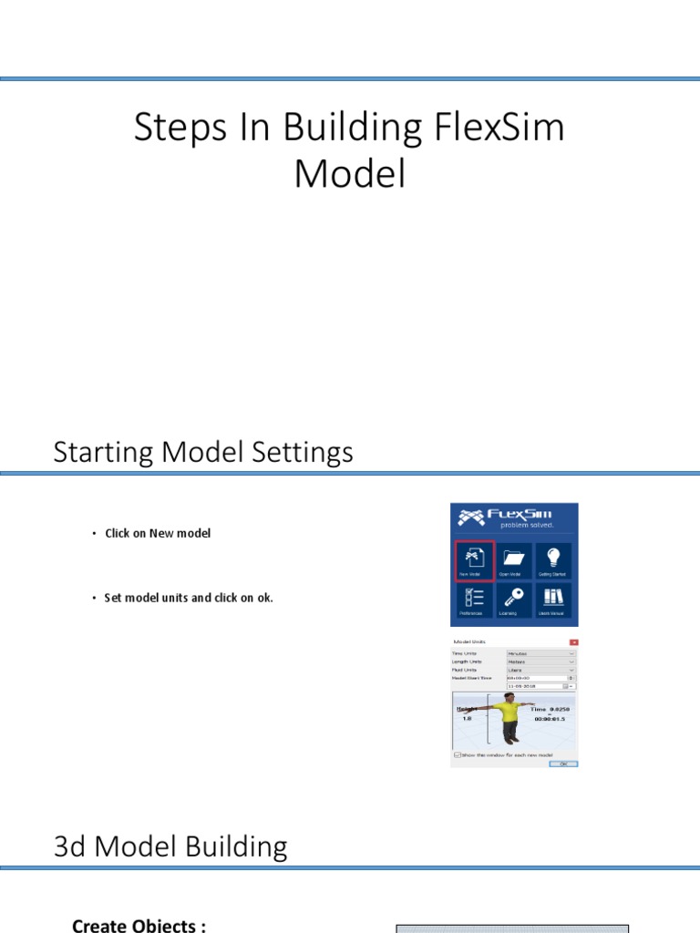 FlexSim Model Building Guide | PDF | Crane (Machine) | Software