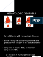 Care of Clients with Hematologic Disorders