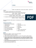 Preparation of Calcium Nitrate: Student Worksheet