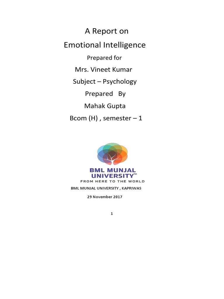 Understanding Emotional Intelligence | PDF | Emotional Intelligence ...