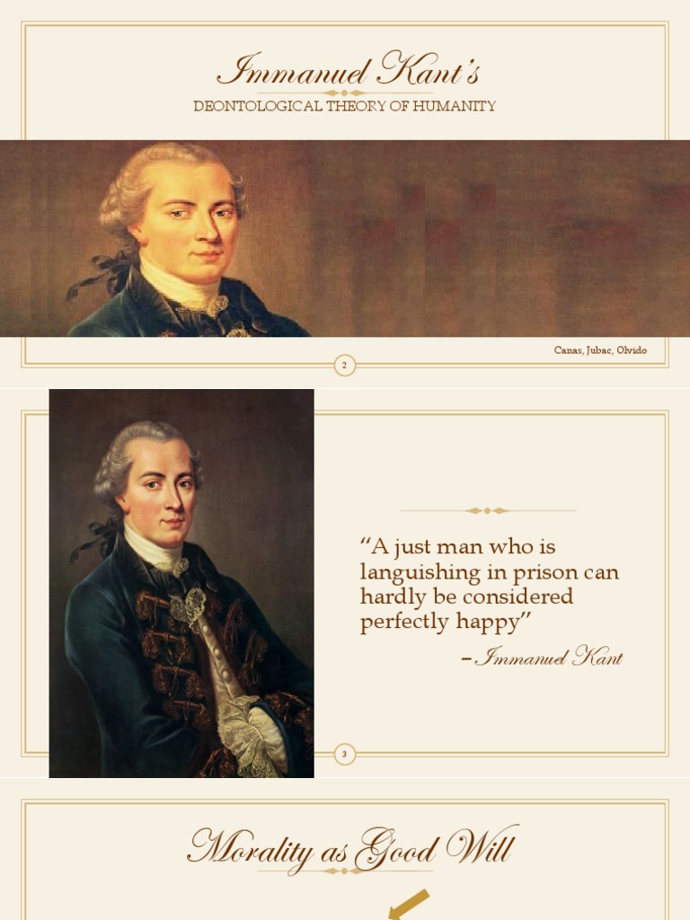 Immanuel Kant's Deontological Theory of Morality as Good Will and Duty ...