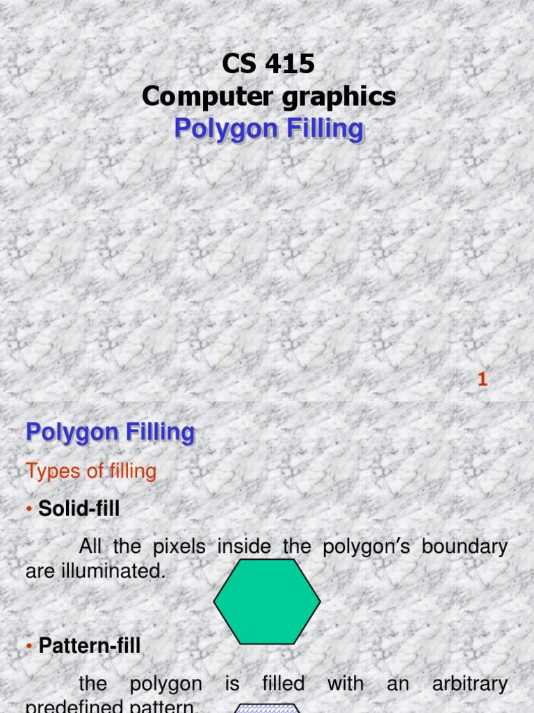 Polygon Filling | PDF | Graphics | Computer Graphics