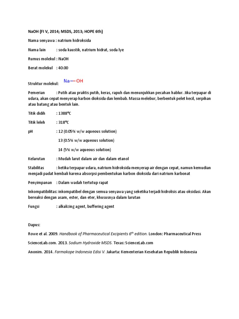 Naoh | PDF