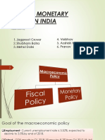Presentation On Fiscal and Monetary Policy in India